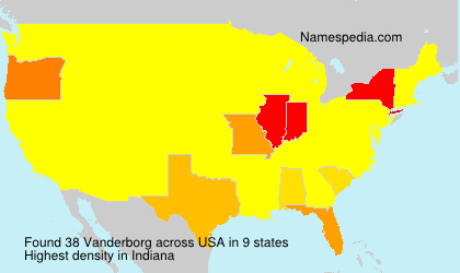 Surname Vanderborg in USA