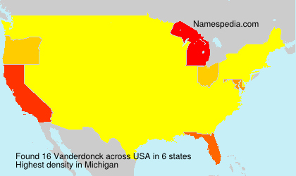 Surname Vanderdonck in USA Surname Vanderdonck in USA