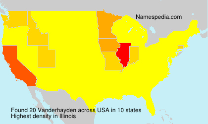 Surname Vanderhayden in USA Surname Vanderhayden in USA