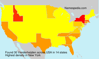 Surname Vanderheijden in USA Surname Vanderheijden in USA