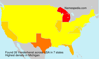 Surname Vanderhenst in USA Surname Vanderhenst in USA