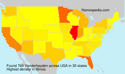 Surname Vanderheyden in USA Surname Vanderheyden in USA