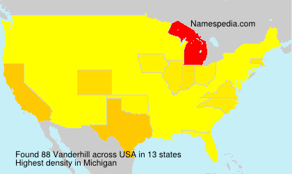 Surname Vanderhill in USA Surname Vanderhill in USA
