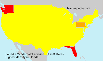Surname Vanderhoeff in USA Surname Vanderhoeff in USA