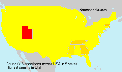 Surname Vanderhooft in USA Surname Vanderhooft in USA