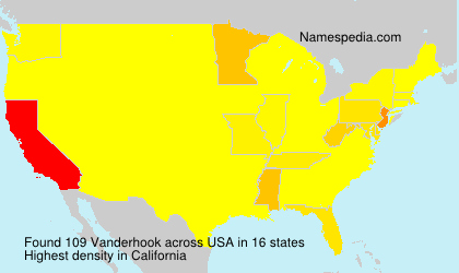Surname Vanderhook in USA Surname Vanderhook in USA