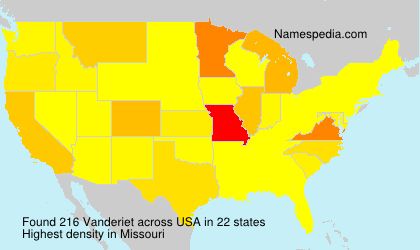 Surname Vanderiet in USA Surname Vanderiet in USA