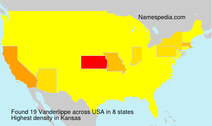 Surname Vanderlippe in USA Surname Vanderlippe in USA