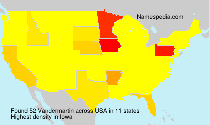 Surname Vandermartin in USA Surname Vandermartin in USA