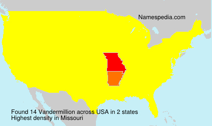 Surname Vandermillion in USA Surname Vandermillion in USA