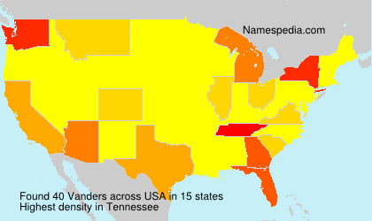Surname Vanders in USA