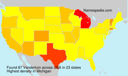 Surname Vandertuin in USA Surname Vandertuin in USA