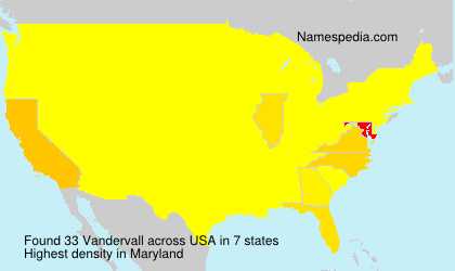 Surname Vandervall in USA Surname Vandervall in USA