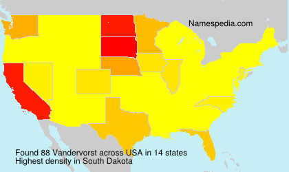 Surname Vandervorst in USA Surname Vandervorst in USA