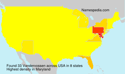 Surname Vandervossen in USA Surname Vandervossen in USA
