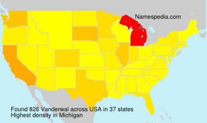 Surname Vanderwal in USA Surname Vanderwal in USA