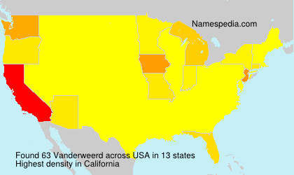 Surname Vanderweerd in USA Surname Vanderweerd in USA