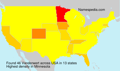 Surname Vanderwert in USA Surname Vanderwert in USA