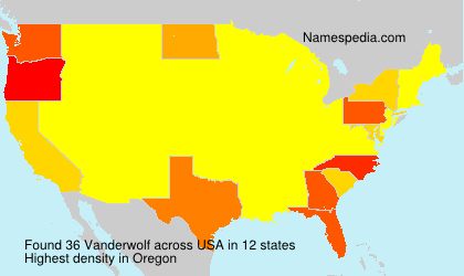 Surname Vanderwolf in USA Surname Vanderwolf in USA