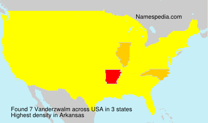 Surname Vanderzwalm in USA Surname Vanderzwalm in USA