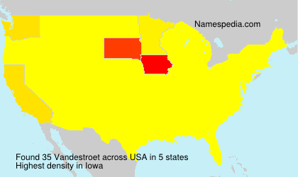 Surname Vandestroet in USA Surname Vandestroet in USA