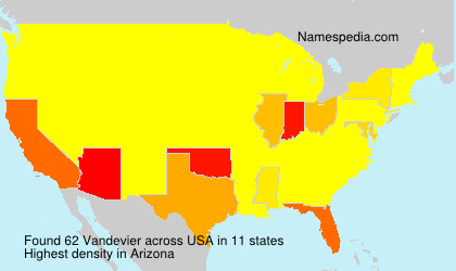 Surname Vandevier in USA Surname Vandevier in USA