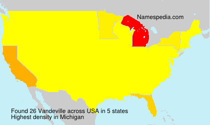 Surname Vandeville in USA Surname Vandeville in USA
