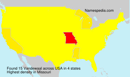 Surname Vandewaal in USA Surname Vandewaal in USA