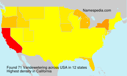 Surname Vandewetering in USA Surname Vandewetering in USA