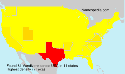 Surname Vandivere in USA