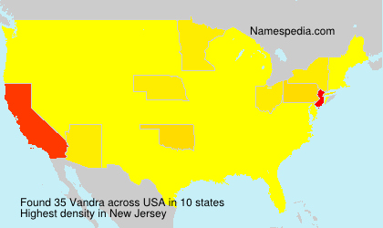Surname Vandra in USA Surname Vandra in USA