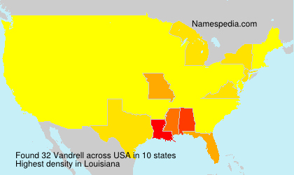 Surname Vandrell in USA Surname Vandrell in USA