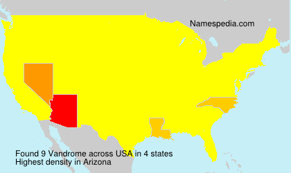Surname Vandrome in USA Surname Vandrome in USA