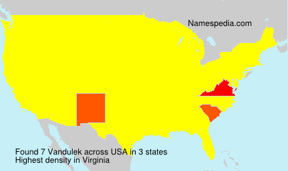 Surname Vandulek in USA Surname Vandulek in USA