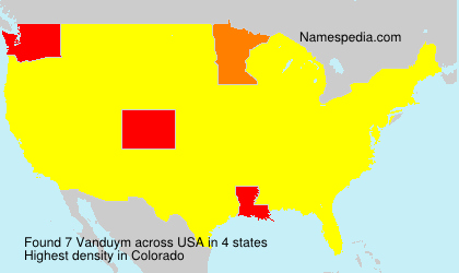 Surname Vanduym in USA Surname Vanduym in USA