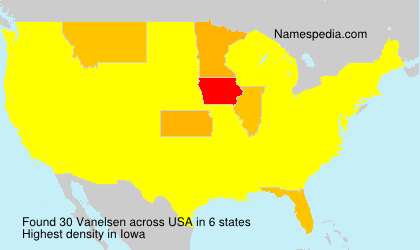 Surname Vanelsen in USA Surname Vanelsen in USA