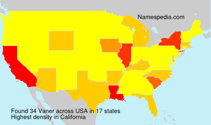 Surname Vaner in USA