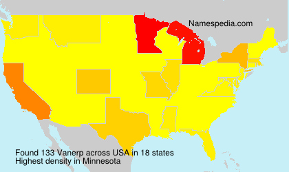 Surname Vanerp in USA Surname Vanerp in USA