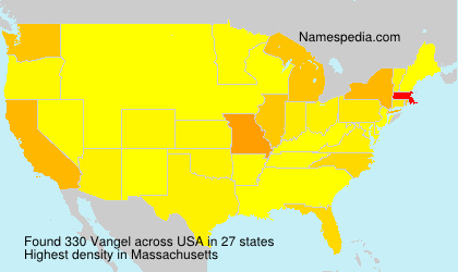 Surname Vangel in USA Surname Vangel in USA