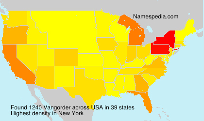 Surname Vangorder in USA Surname Vangorder in USA