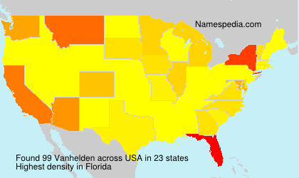 Surname Vanhelden in USA Surname Vanhelden in USA