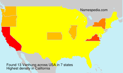 Surname Vanhung in USA Surname Vanhung in USA