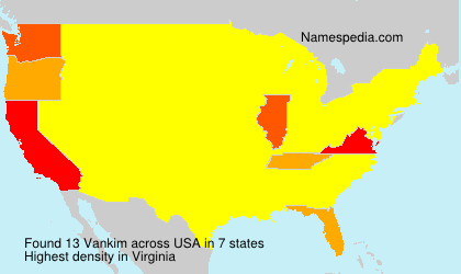Surname Vankim in USA Surname Vankim in USA