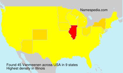 Surname Vanmeenen in USA