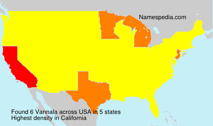 Surname Vannala in USA Surname Vannala in USA