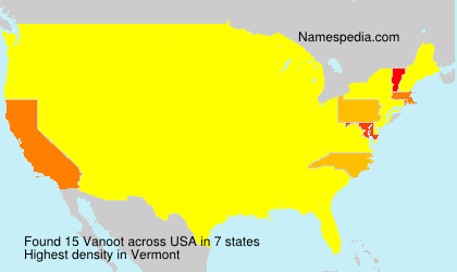 Surname Vanoot in USA Surname Vanoot in USA