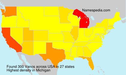 Surname Vanos in USA Surname Vanos in USA