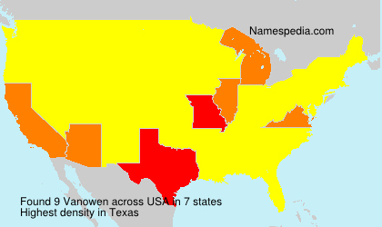 Surname Vanowen in USA Surname Vanowen in USA