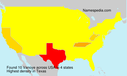Surname Vanoye in USA