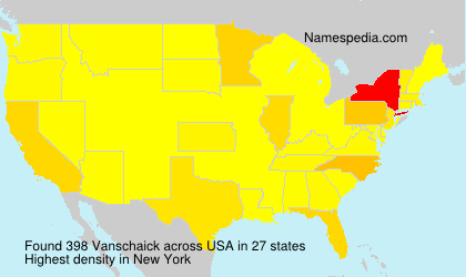 Surname Vanschaick in USA Surname Vanschaick in USA